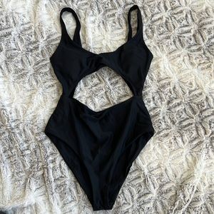 Black cut out swimsuit